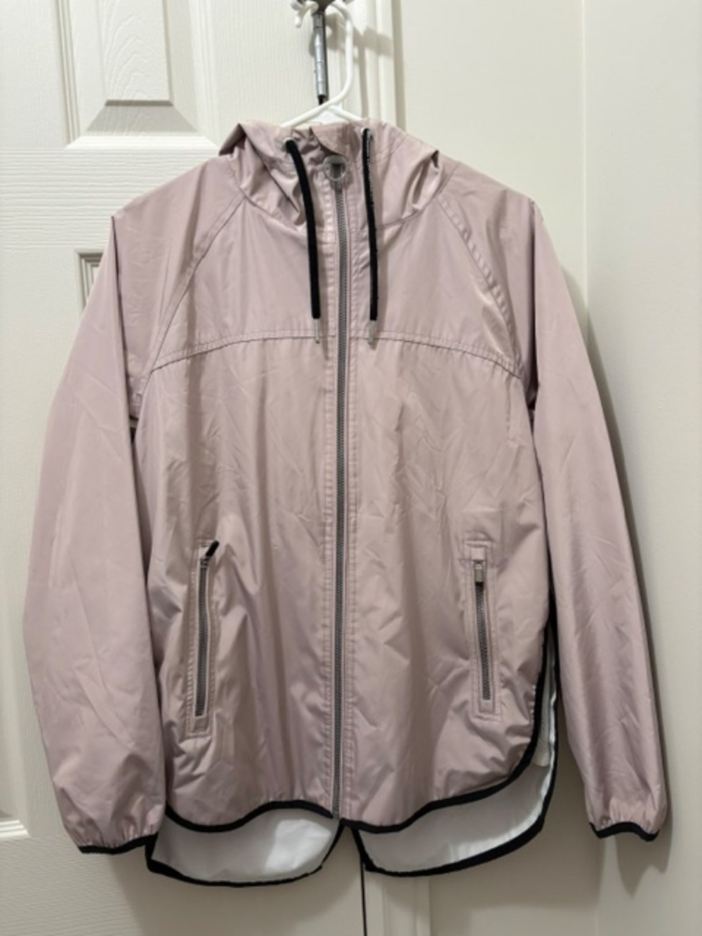 CALVIN KLEIN Performance Women's sz S hooded rain jacket coat pale dusty rose